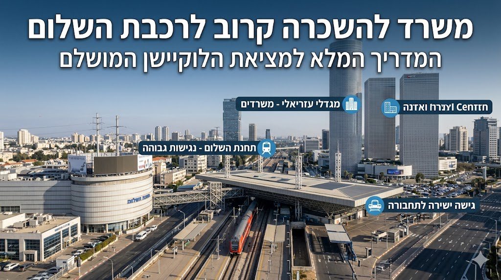 משרד להשכרה קרוב לרכבת השלום - המדריך המלא למציאת הלוקיישן המושלם